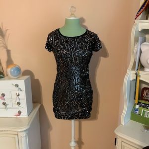 Michael Kors black sequin party dress size 0